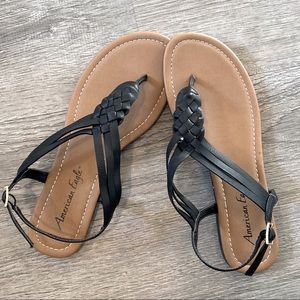 American Eagle Sandals - Size 8 - Black and Tan
